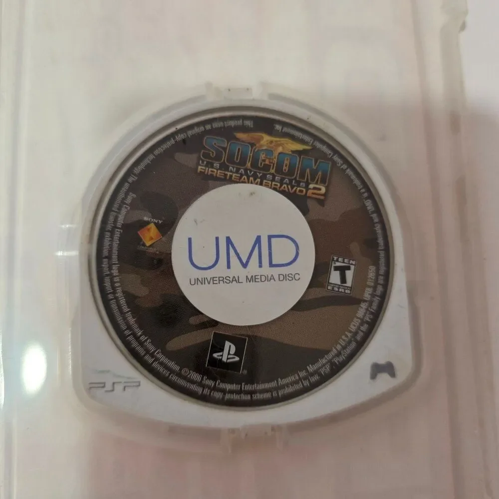 SOCOM US Navy SEALs Fireteam Bravo 2 PSP‎ UMD Game Disc Only Untested Sony